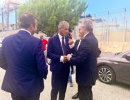 Il Presidente di confindustria Carlo Bonomi in visita al Porto di Gioia Tauro