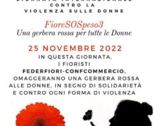 25 novembre, un Fiore SOSpeso per dire no alla violenza sulle donne