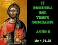 Il Cammino dello Spirito, 4 Domenica del Tempo Ordinario Anno B a cura di Don Silvio Mesiti