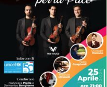 Il Trio Italico presenta il “Concerto per la pace” a favore dell’Unicef