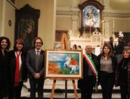 Le Muse: consegnato al Comune di San Giorgio Morgeto con una solenne celebrazione l’opera pittorica con il noto santo realizzato dall’artista Cristina Benedetto
